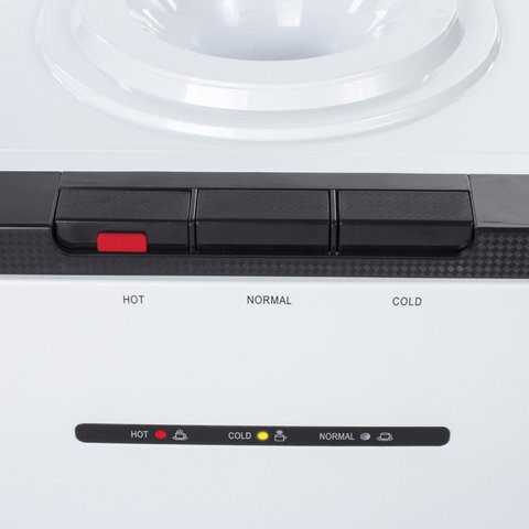 Кулер для воды SONNEN TSE-02, настольный, НАГРЕВ/ОХЛАЖДЕНИЕ ЭЛЕКТРОННОЕ, 3 крана, белый/черный, 453976