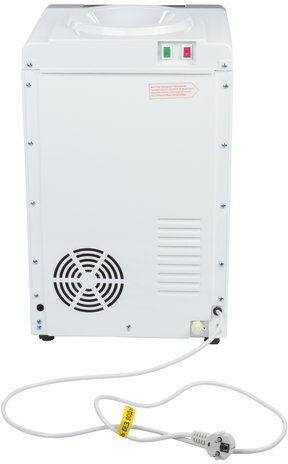 Кулер для воды SONNEN TSE-02, настольный, НАГРЕВ/ОХЛАЖДЕНИЕ ЭЛЕКТРОННОЕ, 3 крана, белый/черный, 453976