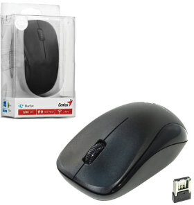 Мышь беспроводная GENIUS NX-7000, 2 кнопки + 1 колесо-кнопка, оптическая, чёрная, 31030109100