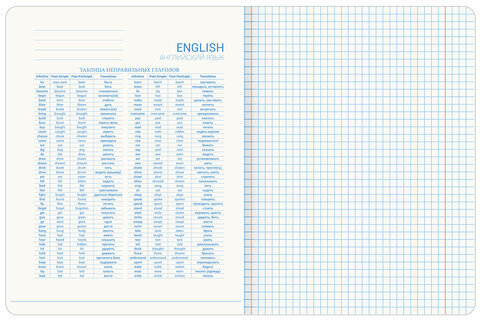 Тетрадь предметная со справочным материалом ORIGINAL 48 л., TWIN лак, АНГЛИЙСКИЙ ЯЗЫК, клетка, BRAUBERG, 404299