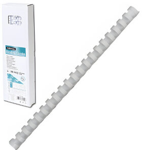 Пружины пластиковые для переплета, КОМПЛЕКТ 100 шт., 6 мм (для сшивания 10-20 л.), белые, FELLOWES, FS-53450