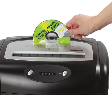 Уничтожитель (шредер) BRAUBERG S18-S, БЕСШУМНЫЙ, 2 уровень секретности, полоски 6 мм,18 листов, 28 л, 530961