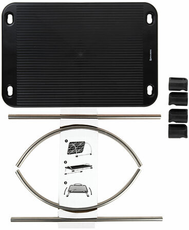 Подставка для ног BRAUBERG офисная, 43,5х33 см, регулируемый угол наклона, черная, 531488