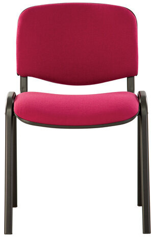 Стул для персонала и посетителей BRABIX "Iso CF-005", черный каркас, ткань бордовая, 531975