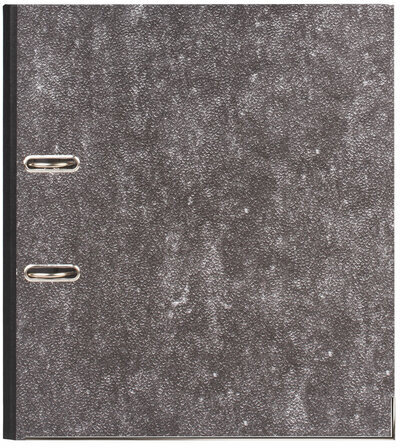 Папка-регистратор BRAUBERG, усиленный корешок, мраморное покрытие, 80 мм, с уголком, черная, 227188