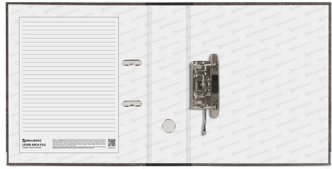 Папка-регистратор BRAUBERG, усиленный корешок, мраморное покрытие, 80 мм, с уголком, черная, 227188