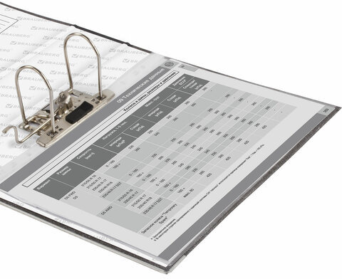 Папка-регистратор BRAUBERG, усиленный корешок, мраморное покрытие, 80 мм, с уголком, черная, 227188