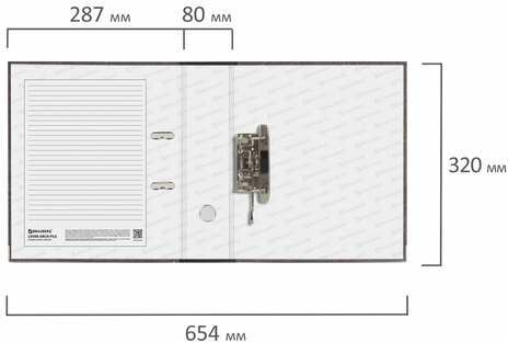 Папка-регистратор BRAUBERG, усиленный корешок, мраморное покрытие, 80 мм, с уголком, черная, 227188