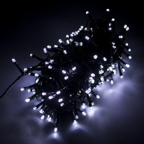 Электрогирлянда-нить уличная "Стандарт" 20 м, 200 LED, холодный белый, 220 V, контроллер, ЗОЛОТАЯ СКАЗКА, 591293