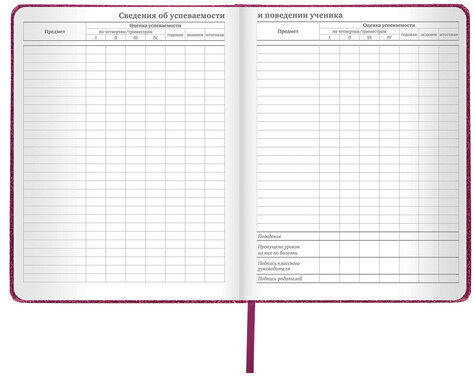 Дневник 1-11 класс 48 л., кожзам (твердая с поролоном), фольга, BRAUBERG "SPARKLE", розовый, 105463