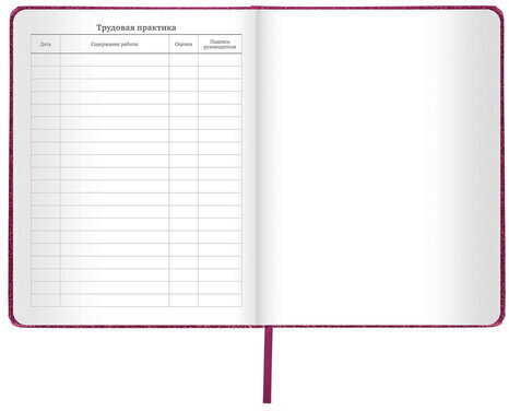 Дневник 1-11 класс 48 л., кожзам (твердая с поролоном), фольга, BRAUBERG "SPARKLE", розовый, 105463