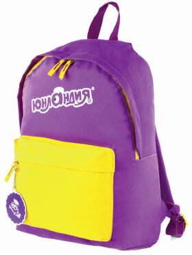 Рюкзак ЮНЛАНДИЯ с брелоком, универсальный, фиолетовый, 44х30х14 см, 227955