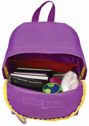 Рюкзак ЮНЛАНДИЯ с брелоком, универсальный, фиолетовый, 44х30х14 см, 227955