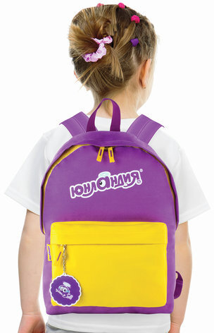 Рюкзак ЮНЛАНДИЯ с брелоком, универсальный, фиолетовый, 44х30х14 см, 227955