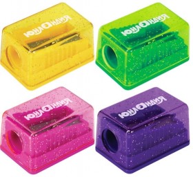 Точилка ЮНЛАНДИЯ "Космо Мини", с контейнером, пластиковая, корпус ассорти, 228459