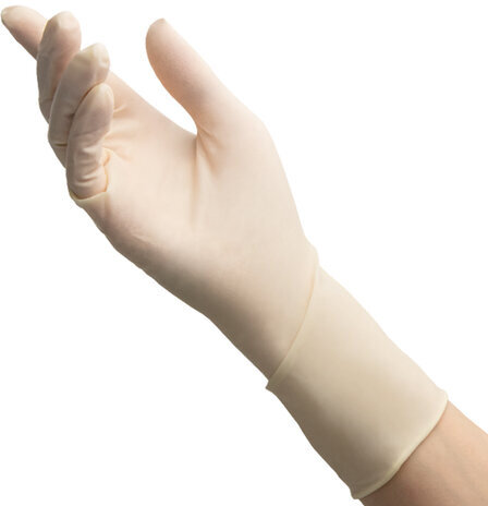 Перчатки латексные стерильные хирургические КОМПЛЕКТ 50 пар (100 шт.), неопудренные, L размер (8), BENOVY, BS3WH7886