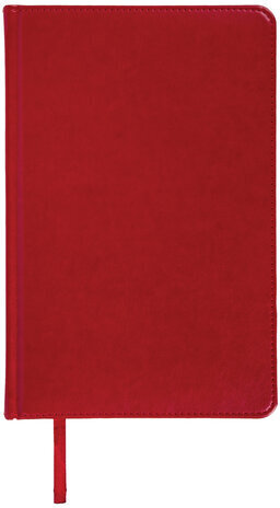 Ежедневник недатированный А5 138х213 мм BRAUBERG "Rainbow" под кожу, 136 л., красный, 111667