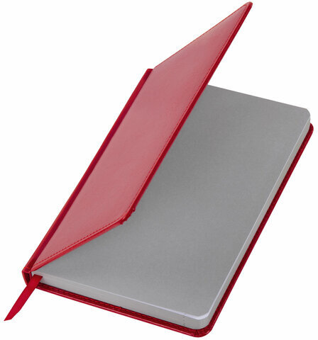 Ежедневник недатированный А5 138х213 мм BRAUBERG "Rainbow" под кожу, 136 л., красный, 111667