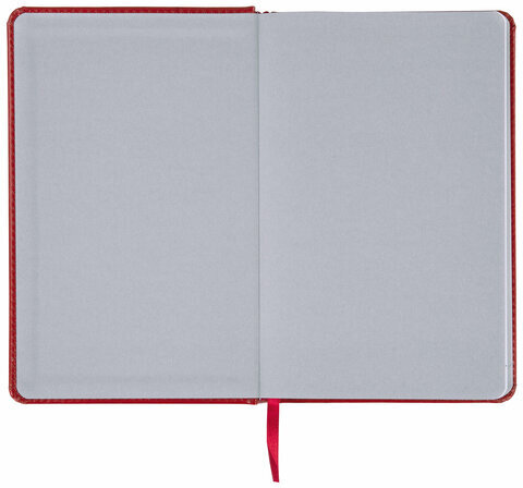 Ежедневник недатированный А5 138х213 мм BRAUBERG "Rainbow" под кожу, 136 л., красный, 111667