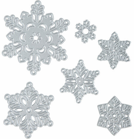Ножи "Снежинки" для Машинки для вырубки и тиснения ОС-5, 6 штук, 112х128 мм, ОСТРОВ СОКРОВИЩ, 663826, 861-033