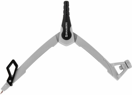 Готовальня BRAUBERG ULTRA, 4 предмета: циркуль 135 мм, запасные грифели, насадка, графитовый цвет, 210821