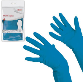 Перчатки хозяйственные резиновые VILEDA многоцелевые, с х/б напылением, прочные, размер XL (очень большой), 102590