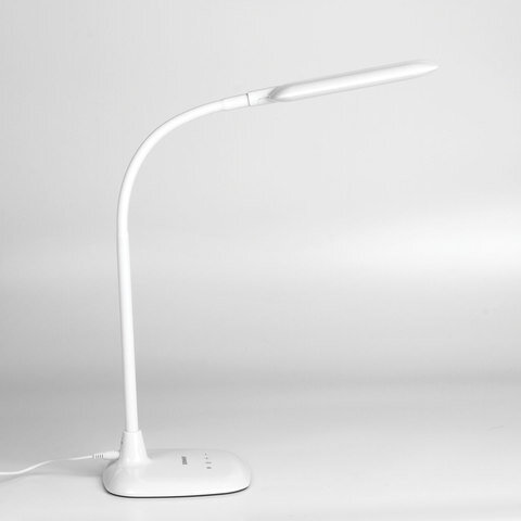 Настольная лампа-светильник SONNEN BR-819A, на подставке, светодиодная, 8 Вт, белый, 236666