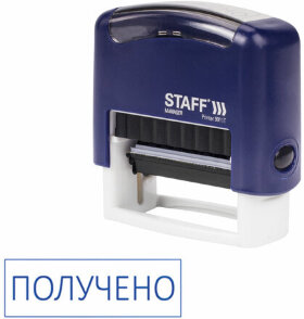 Штамп стандартный STAFF &quot;ПОЛУЧЕНО&quot;, оттиск 38х14 мм, &quot;Printer 9011T&quot;, 237422