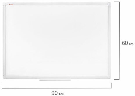 Доска магнитно-маркерная 60х90 см, ПВХ рамка, BRAUBERG "Standard", 237561
