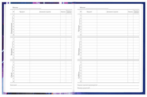 Дневник 5-11 класс 48 л., твердый, BRAUBERG, глянцевая ламинация, с подсказом, "World of future", 106872