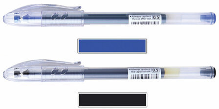 Ручка гелевая PILOT "Super Gel", ЧЕРНАЯ, корпус прозрачный, узел 0,5 мм, линия письма 0,3 мм, BL-SG-5