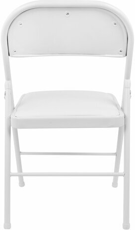 Стул складной BRABIX "Golf Plus CF-003 КОМФОРТ", белый каркас, кожзам белый, 532888