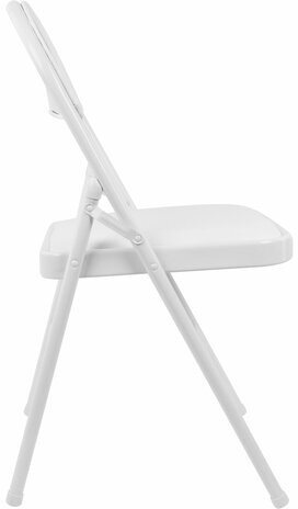 Стул складной BRABIX "Golf Plus CF-003 КОМФОРТ", белый каркас, кожзам белый, 532888