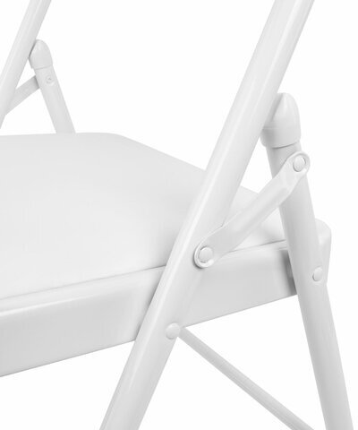 Стул складной BRABIX "Golf Plus CF-003 КОМФОРТ", белый каркас, кожзам белый, 532888