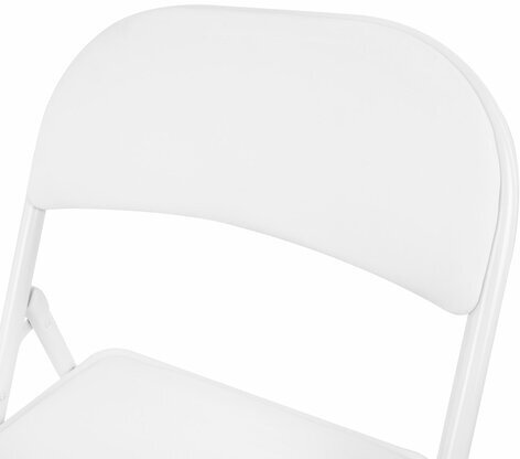 Стул складной BRABIX "Golf Plus CF-003 КОМФОРТ", белый каркас, кожзам белый, 532888