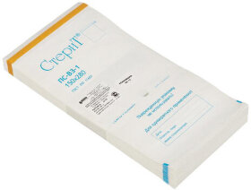 Пакет бумажный самоклеящийся ВИНАР СТЕРИТ, комплект 100 шт., для ПАРОВОЙ/ВОЗДУШНОЙ стерилизации, 150х280