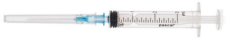 Шприц 3-х компонентный PASCAL, 3 мл, КОМПЛЕКТ 10 шт., в коробке, игла 0,6х30 - 23G, 120305