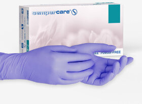 Перчатки нитриловые смотровые КОМПЛЕКТ 100 пар (200 шт.), размер M (средний), S&amp;C, LN303