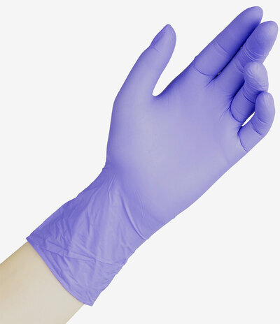 Перчатки нитриловые смотровые КОМПЛЕКТ 100 пар (200 шт.), размер M (средний), S&C, LN303