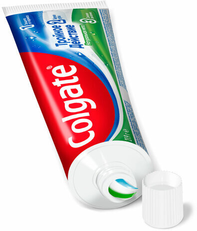 Зубная паста 150 мл COLGATE "Натуральная мята", тройное действие, с фторидом, 6920354806926