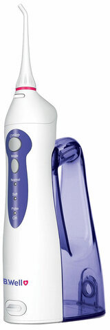 Ирригатор для полости рта (НДС 10%) B.WELL WI-911, портативный, емкость резервуара 0,33 л, 2 насадки, белый, WI-911 330