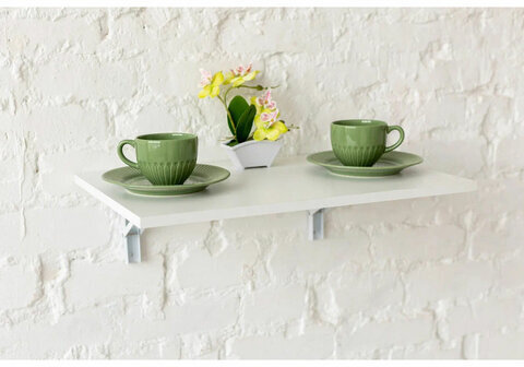 Стол настенный откидной "СЛКС", 600х380 мм, многофункциональный, ЛДСП белая