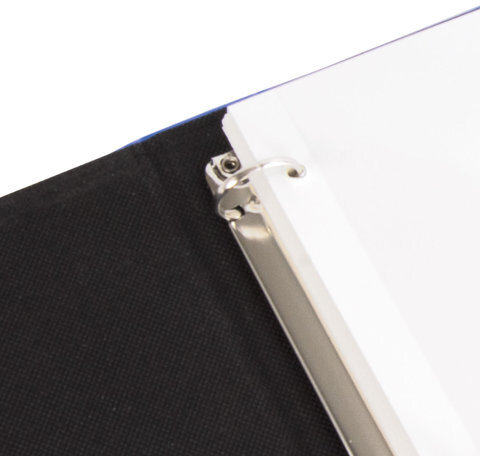 Фотоальбом BRAUBERG 20 магнитных листов, 23х28 см, под гладкую кожу, на кольцах, синий, 391124