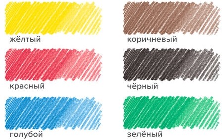 Карандаши цветные ПИФАГОР "СКАЗОЧНЫЙ ГОРОД", 6 цветов, черный пластик, заточенные, 181582