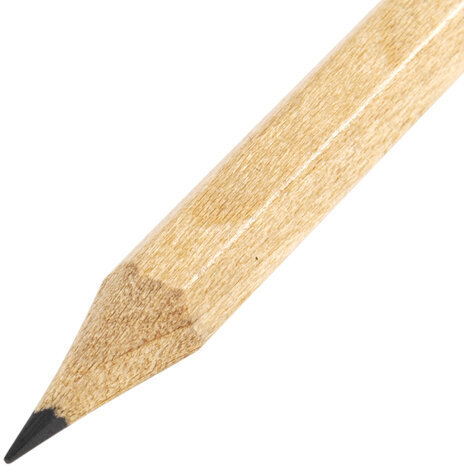 Карандаш чернографитный BRAUBERG "ORIGINAL", 1 шт., HB, с ластиком, некрашеный корпус, 181713