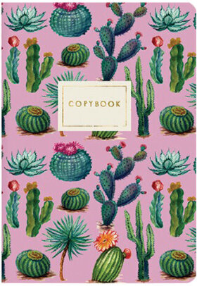 Блокнот МАЛЫЙ ФОРМАТ (80х126 мм) А6, 32 л., сшивка, клетка, BRUNO VISCONTI, Soft Touch, кремовый блок 70 г/м2, "КАКТУС", 7-32-001/10