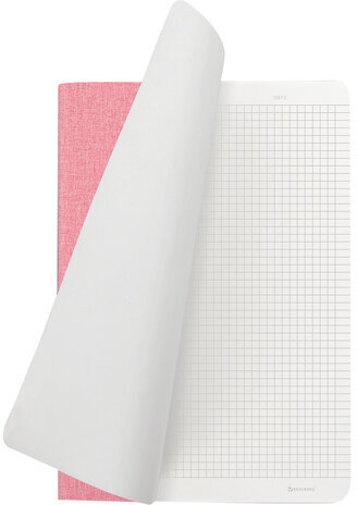 Тетрадь 60 л. в клетку обложка кожзам под рогожку, сшивка, B5 (179х250мм), РОЗОВЫЙ, BRAUBERG HARMONY, 403840