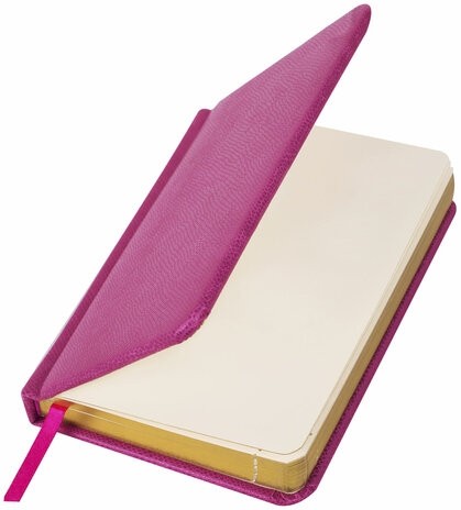 Ежедневник недатированный МАЛЫЙ ФОРМАТ 100x150мм А6 BRAUBERG Iguana под кожу, 160 л., розовый, 114469