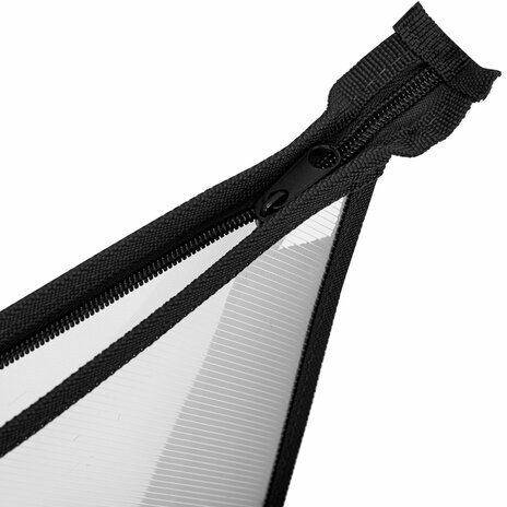 Папка для тетрадей А4 ПИФАГОР, пластик, молния сверху, прозрачная, черный, 272107