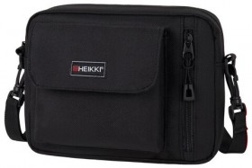 Сумка на плечо HEIKKI ATOM (ХЕЙКИ) два кармана, черная, 17х22х6 см, 272633